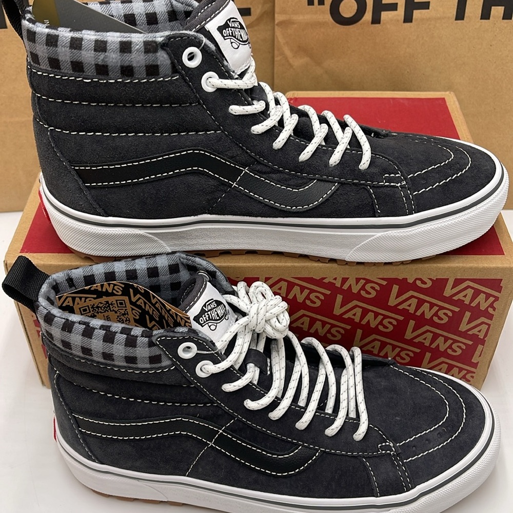Vans Men’s Sk8-Hi Mte-1 Plaid Grey/White
VN0A5HZYGYW Boots Sneakers - Picture 3 of 16